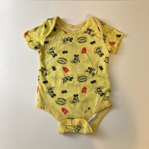 Disney Train-Themed Yellow Onesie 0-3mo